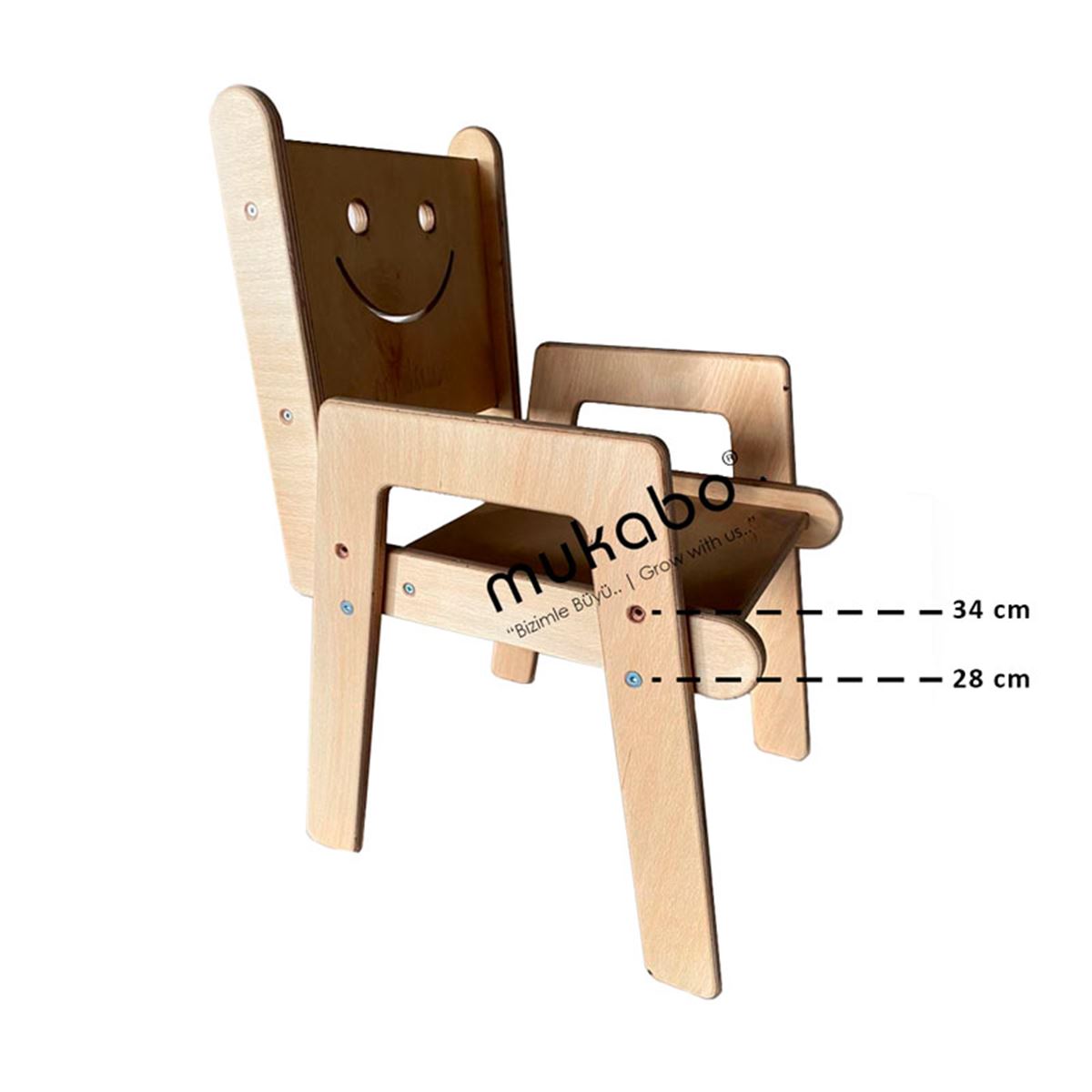 Mukabo Smart Ahşap Çocuk Sandalye