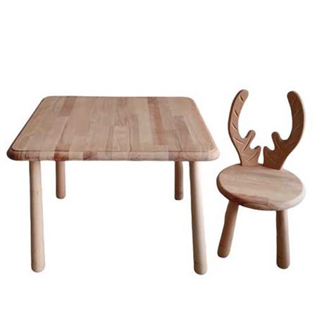 Mukabo Deer Ahşap Çocuk Sandalye Masa Takımı